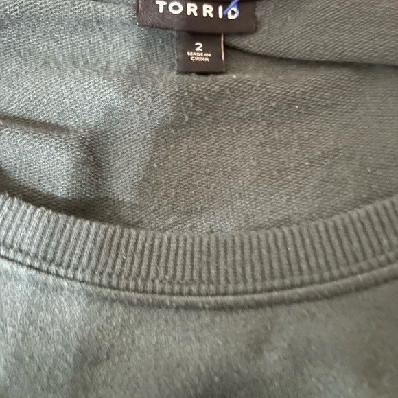 Torrid Green Long Sleeve Relaxed Tunic - Picture 5 of 6